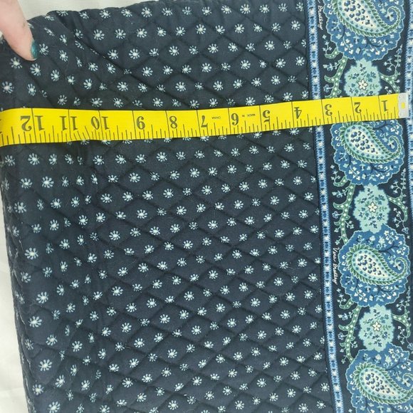 Vera Bradley Womens Navy Blue Floral Shoulder Strap Tote Bag And Zipper Pouch - Picture 11 of 15